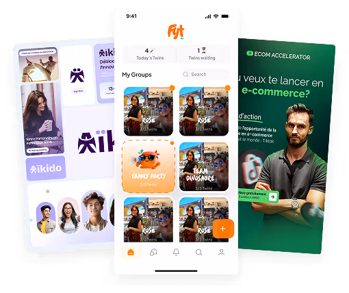 Mockups mobiles des projets Fyt et Ecom Accelerator réalisés par DesignElite
